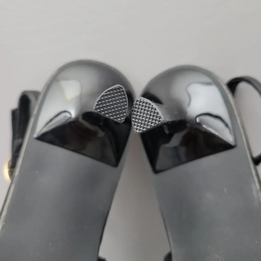 Beach by Matisse slingback pumps pointed gold-plated metal Cap Toe Size 9